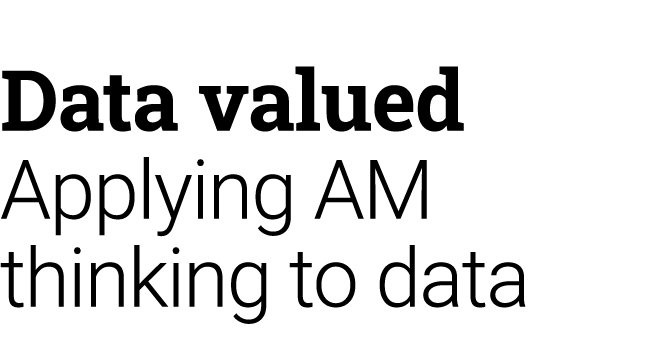 Data valued Applying AM thinking to data