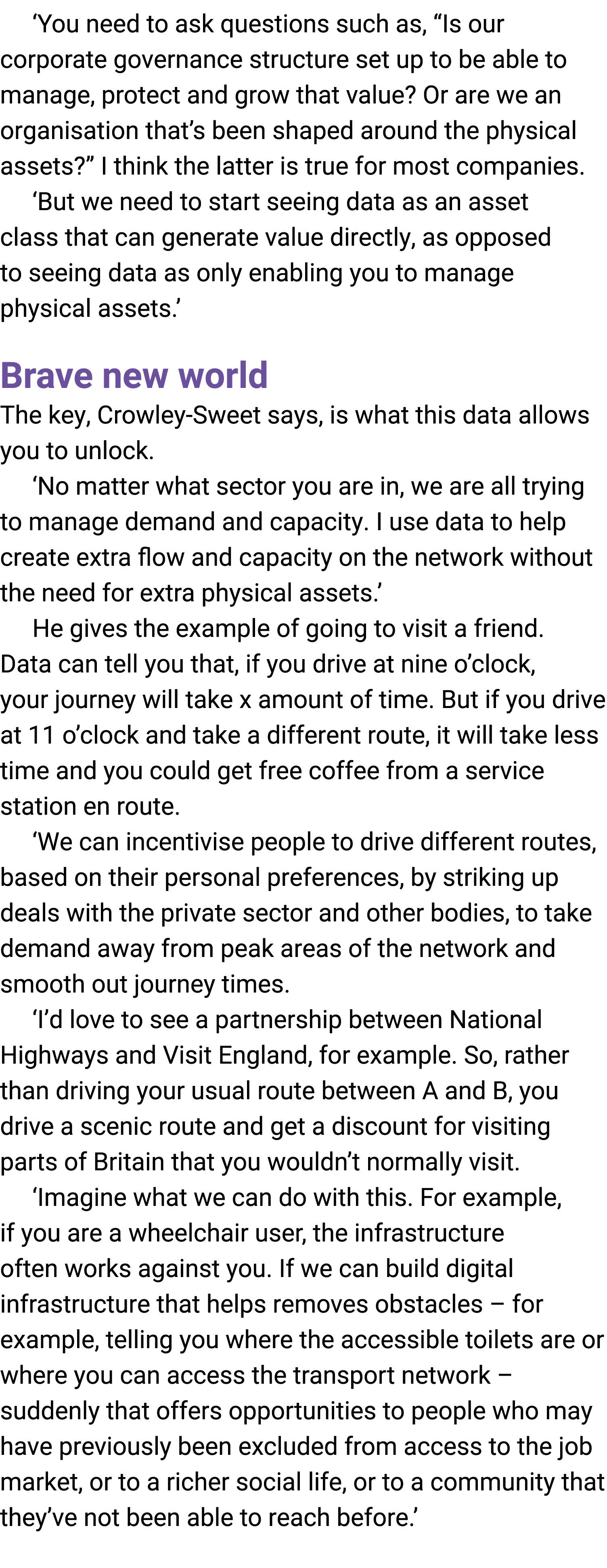 ‘You need to ask questions such as, “Is ﻿our corporate governance structure set up ﻿to be able to manage, protect﻿ an...