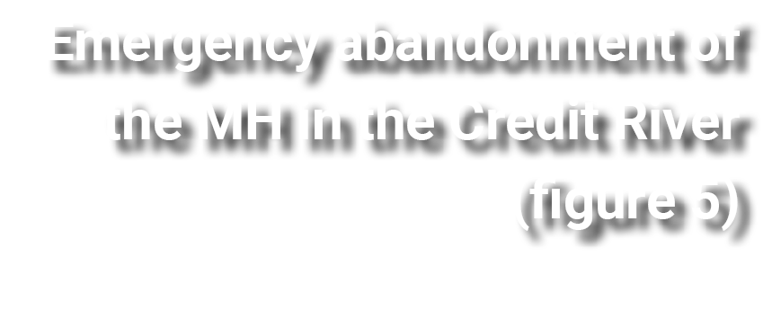 Emergency abandonment of the MH in the Credit River (figure 5) 
