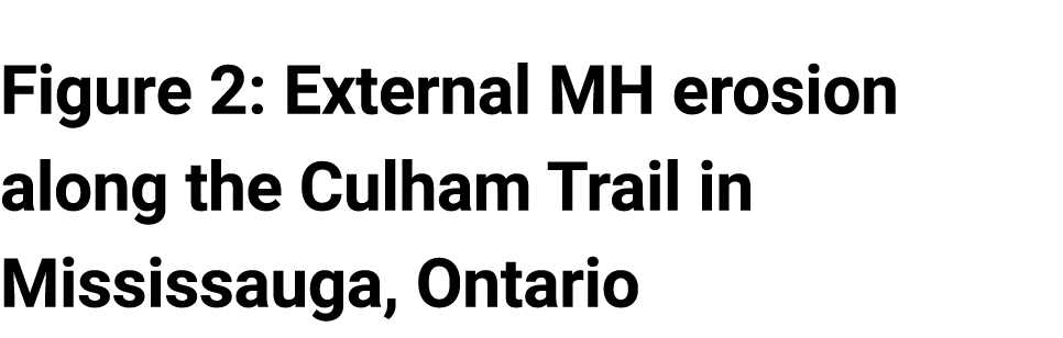 Fi﻿gure 2: External MH erosion along the Culham Trail in Mississauga, Ontario