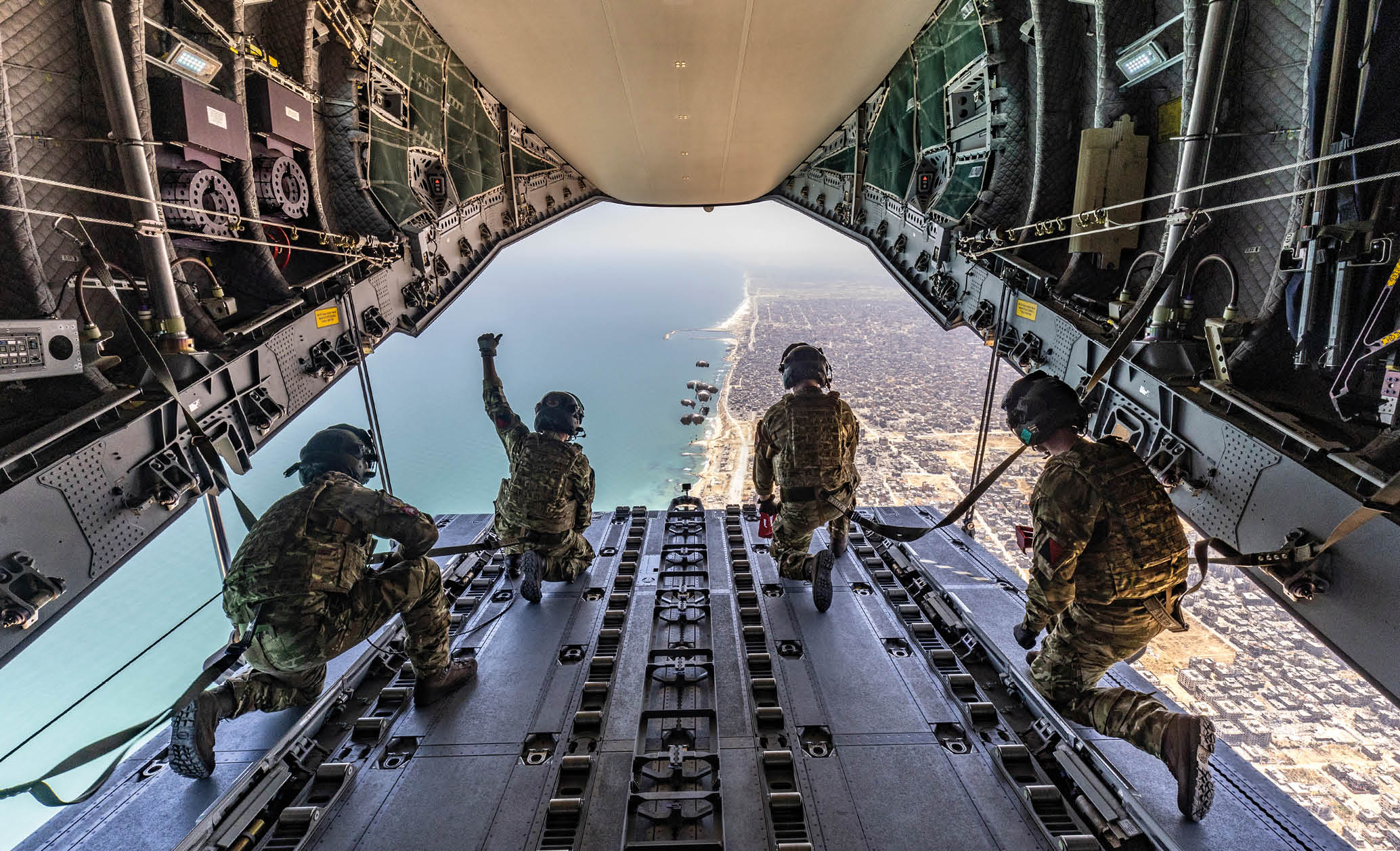 The UK has completed its 11th airdrop into Gaza today, reaching the milestone of over 100 tonnes of life-saving aid delivered by air.   Over the course of 11 Royal Air Force flights, the UK has delivered ready-to-eat meals, water, rice, tinned goods and flour, with a total of 12 tonnes dropped into Northern Gaza today.   The UK began conducting airdrops in late March, as part of the Jordanian international initiative. The Royal Air Force has used A400Ms, flying from Amman, Jordan, where aid pallets attached to parachutes are collected and loaded by RAF and British Army personnel.    The aid is dropped along the northern coastline of Gaza, with drop zones regularly surveyed to ensure civilians are not harmed. Each flight takes around one hour and British personnel work closely with the Royal Jordanian Air Force to plan and conduct each mission. 