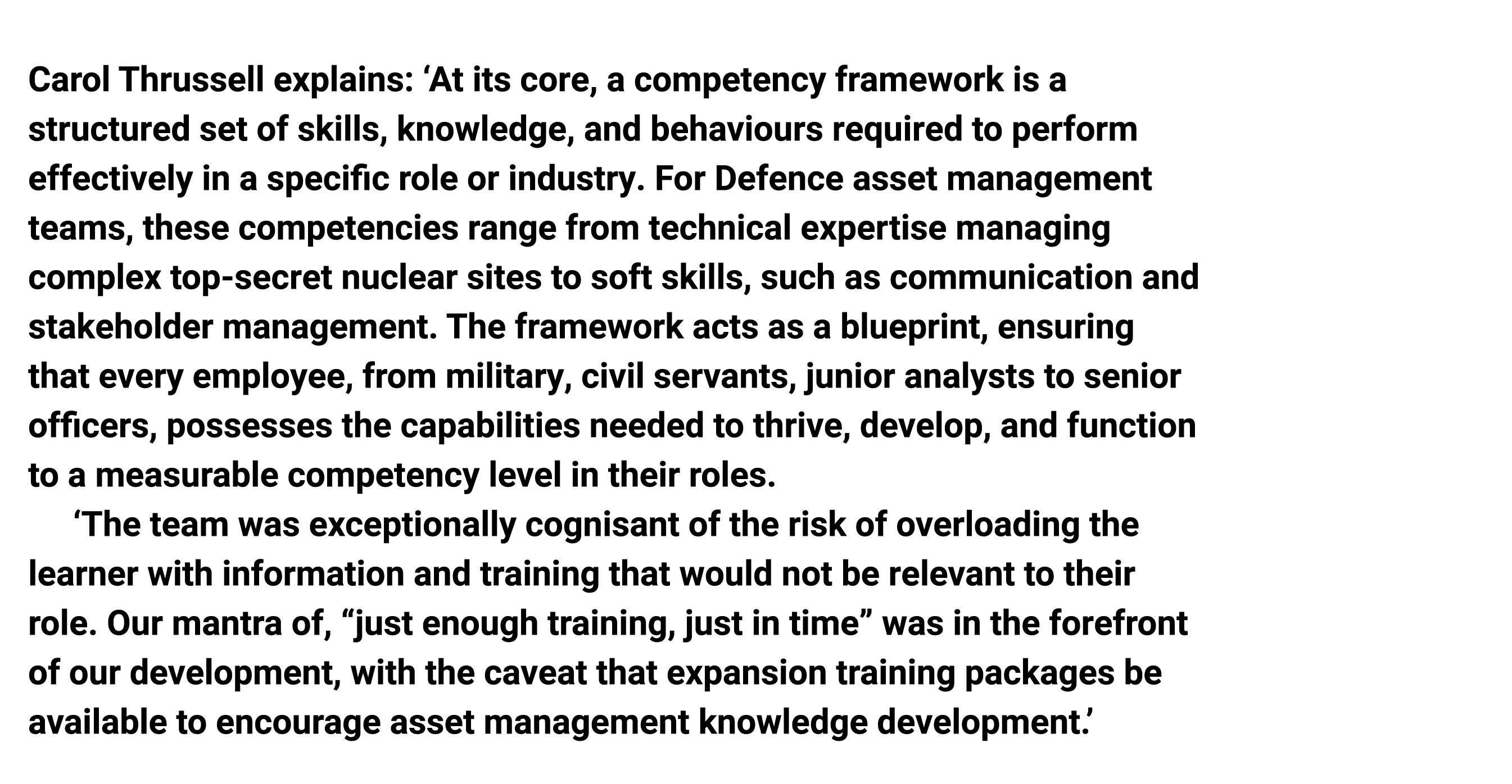 Carol Thrussell explains: ‘At its core, a competency framework is a structured set of skills, knowledge, and behaviou...