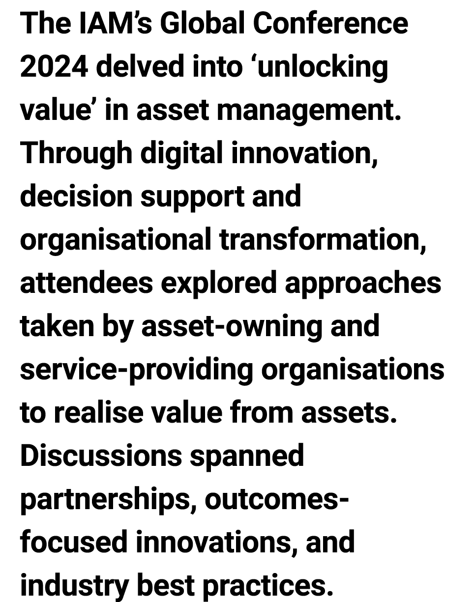 The IAM’s Global Conference 2024 delved into ‘unlocking value’ in asset management. Through digital innovation, decis...