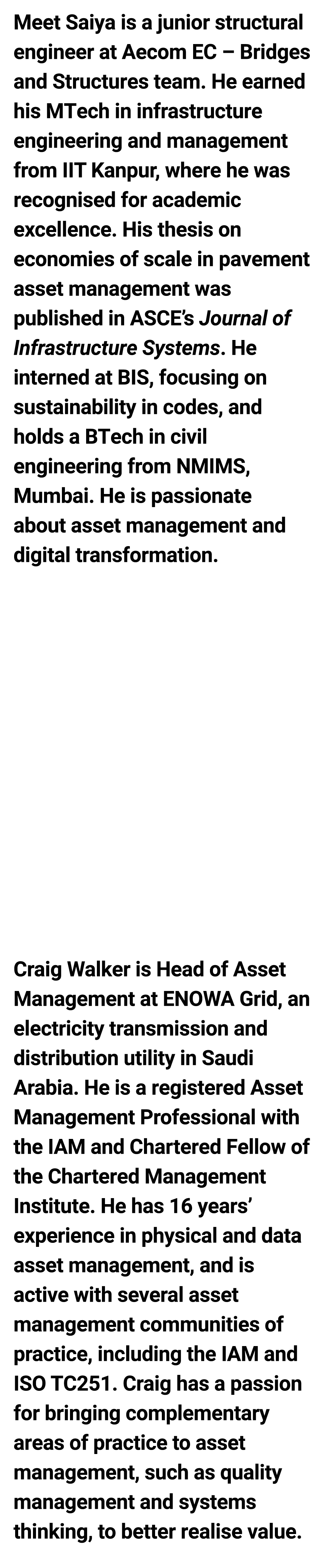 Meet Saiya is a junior structural engineer at A﻿ecom EC – Bridges and Structures team. He earned his MTech in ﻿infras...