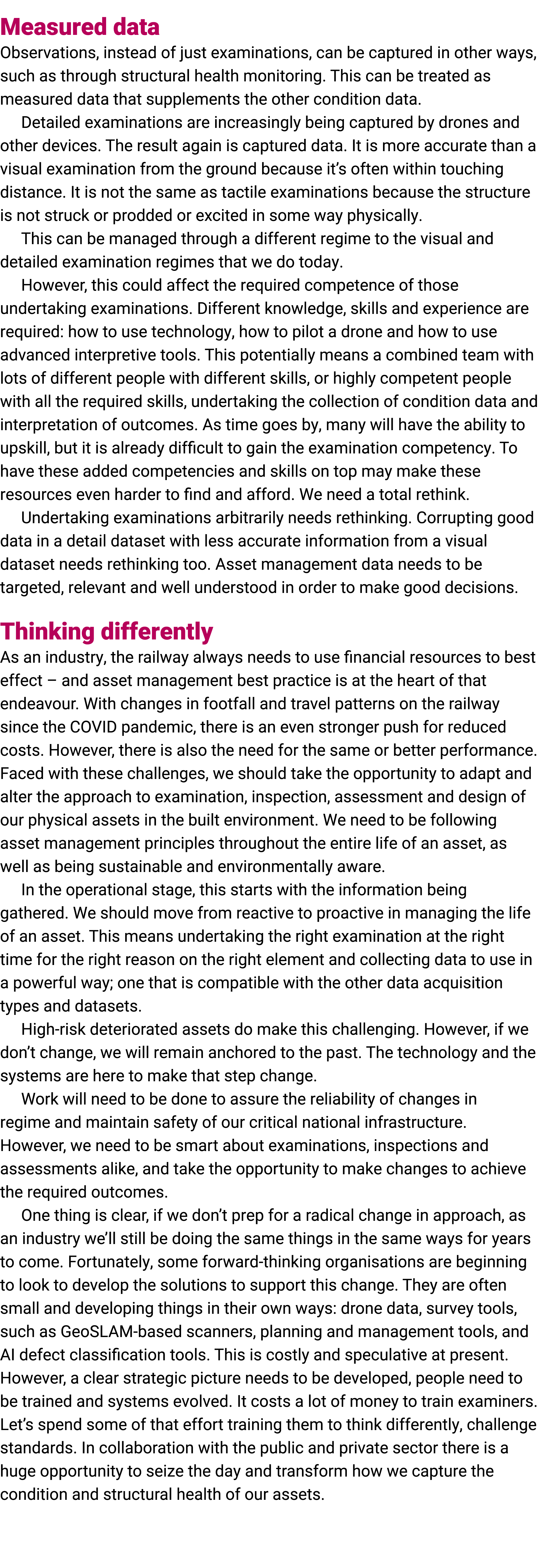 Measured data Observations, instead of just examinations, can be captured in other ways, such as through structural h...