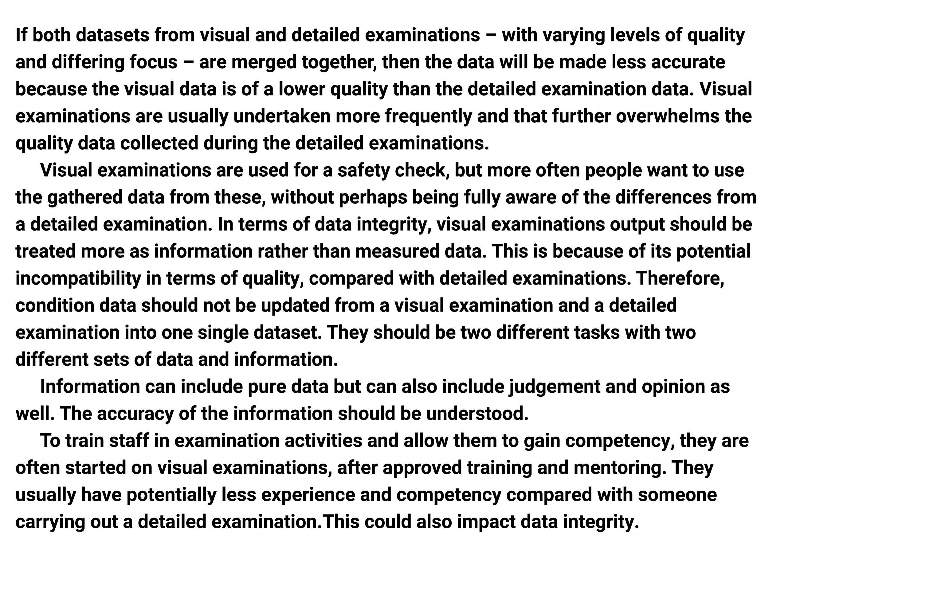 If both datasets from visual and detailed examinations – with varying levels of quality and differing focus – are mer...