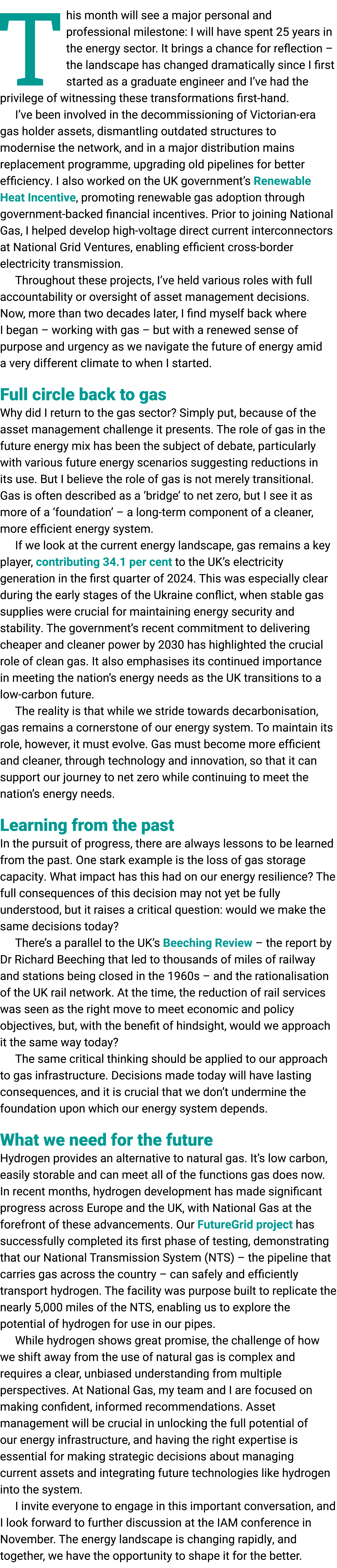 This month will see a major personal and professional milestone: I will have spent 25 years in the energy sector. It ...
