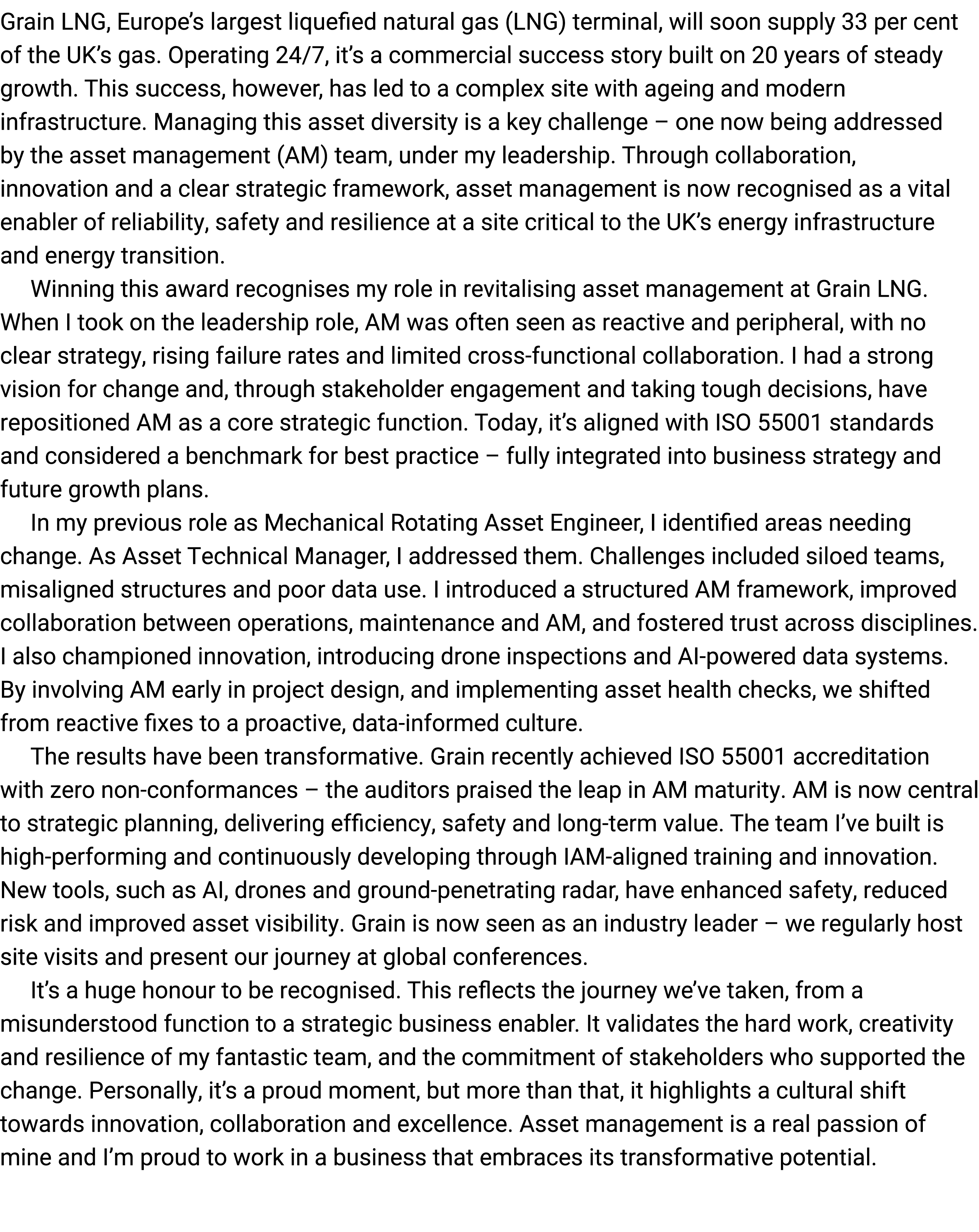 Grain LNG, Europe’s largest liquefied natural gas (LNG) terminal, will soon supply 33 per cent of the UK’s gas. Opera...