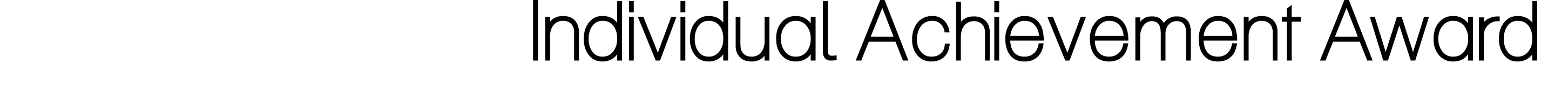 Individual Achievement Award