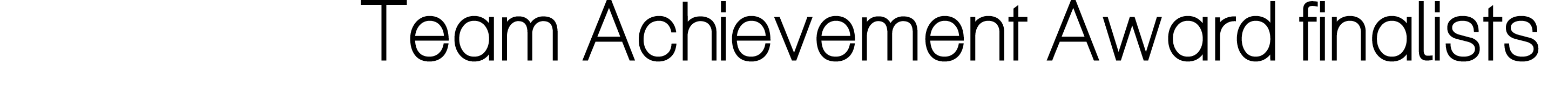 Team Achievement Award finalists