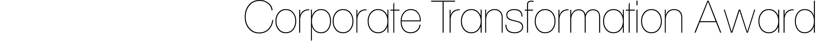 Corporate Transformation Award