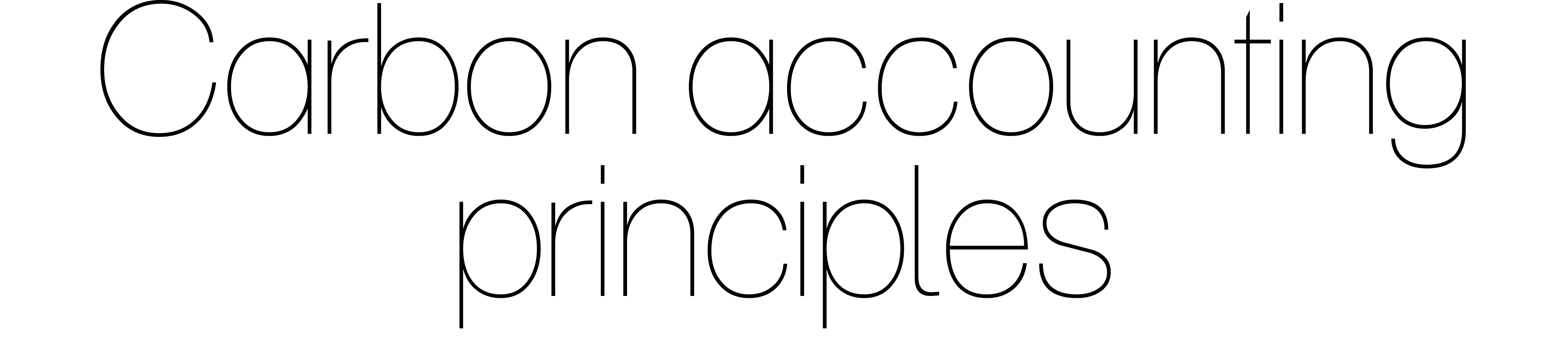 Carbon accounting principles