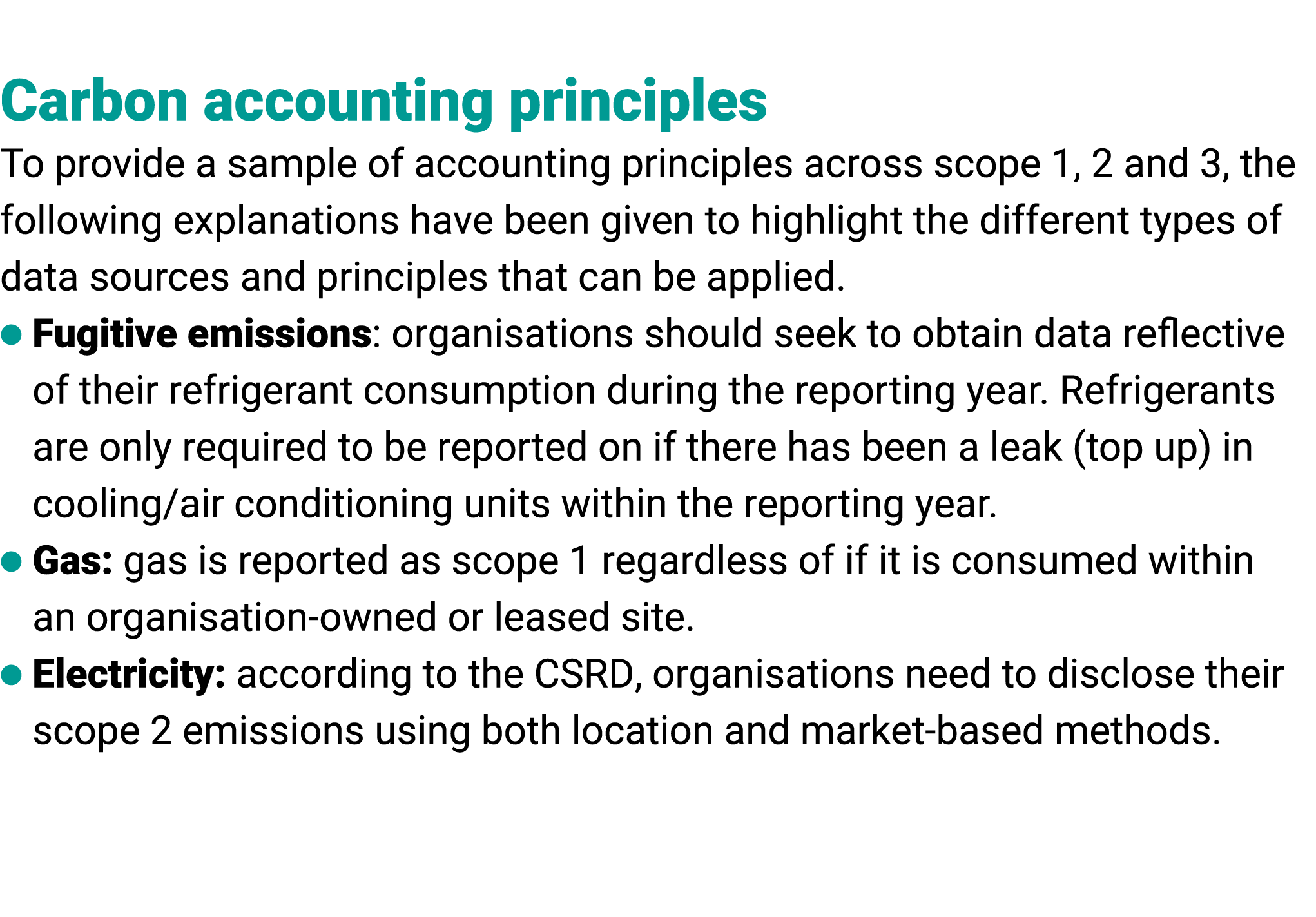  Carbon accounting principles To provide a sample of accounting principles across scope 1, 2 and 3, the following exp...