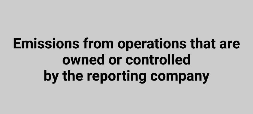 Emissions from operations that are owned or controlled by the reporting company