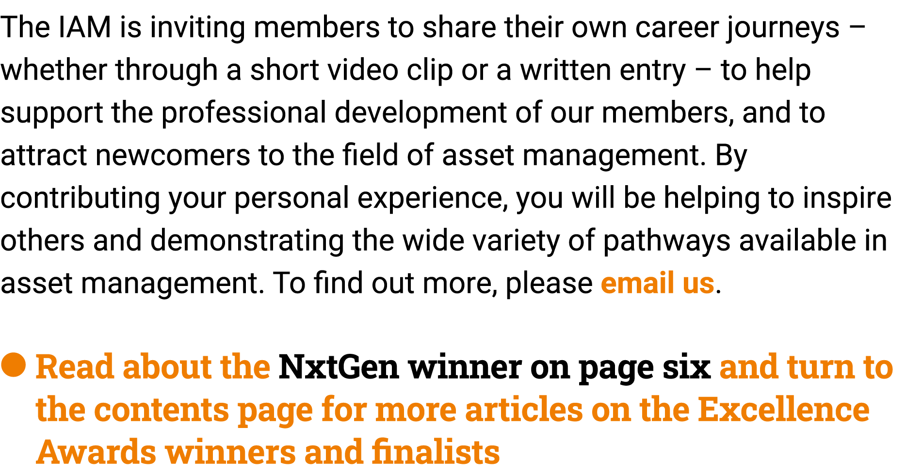 The IAM is inviting members to share their own career journeys – whether through a short video clip or a written entr...