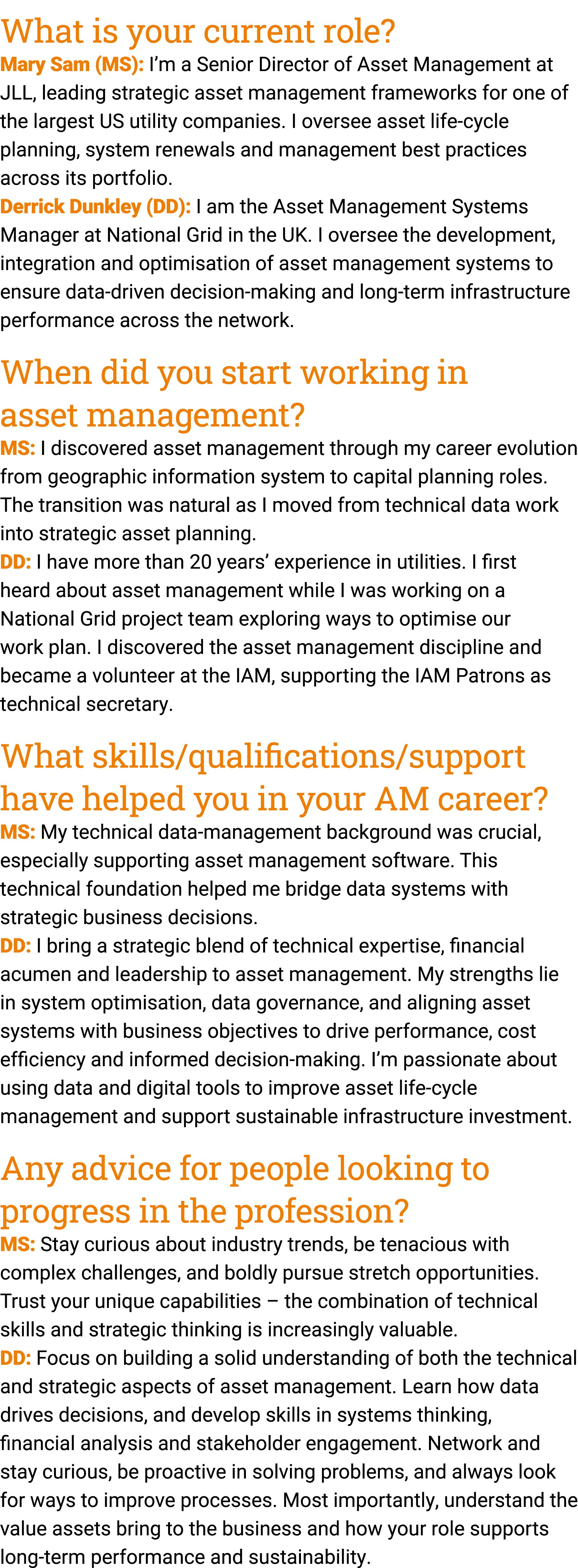 What is your current role? Mary Sam (MS): I’m a Senior Director of Asset Management at JLL, leading strategic asset m...