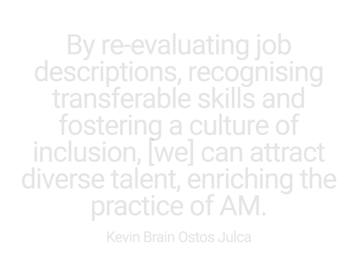 By re evaluating job descriptions, recognising transferable skills﻿ and fostering a culture of inclusion, [we] can at...